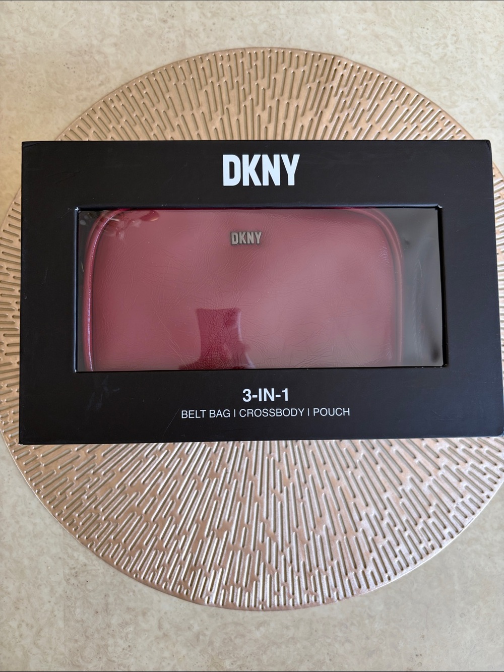 DKNY 3-in-1 Belt Bag Crossbody Pouch - Wine